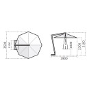 Ombrellone Palladio Braccio Ø3,5 Scolaro dimensioni