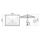 Ombrellone Palladio Standard 2x3 Scolaro dimensioni