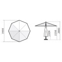 Ombrellone Palladio Standard Ø3,5 Scolaro dimensioni