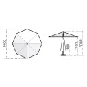 Ombrellone Palladio Standard Ø4 Scolaro dimensioni