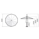 Ombrellone Palladio Telescopic Ø5 Scolaro dimensioni