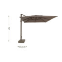 Ombrellone Parasol Athena Talenti dimensioni