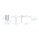 Ombrellone Trevi 3,5x3,5 Emu dimensioni