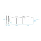 Ombrellone Trevi 3,5x3,5 Emu dimensioni