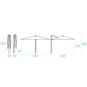 Ombrellone Trevi 3x3 Emu dimensioni