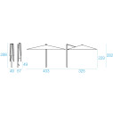 Ombrellone Trevi 3x3 Emu dimensioni