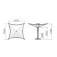 Ombrellone Vela Titanium 2x2 Scolaro Ombrelloni Parasol dimensioni