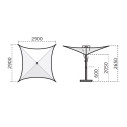 Ombrellone Vela Titanium 3x3 Scolaro dimensioni