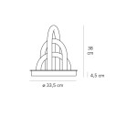 Fontanaarte Oort lampada da tavolo dimensioni