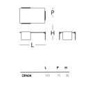 Opalia Tavolino 113x71x35 Glas dimensioni