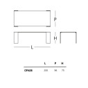 Opalia Tavolo 200x96x75 Glas dimensioni