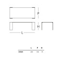 Opalia Tavolo 200x106x75 Glas dimensioni