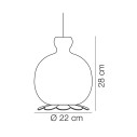 Opyo lampada a sospensione KDLN dimensioni