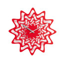 Orologio Flux Progetti rosso fluo