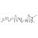Orologio Skyline Hong Kong Progetti bianco