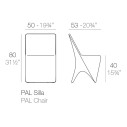 Pal Sedia Vondom dimensioni