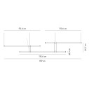 Paralela sospensione tripla 199 Lampada a sospensione Axolight dimensioni