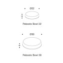 Pebosto Bowl Ø22 Centrotavola Danese Milano diemnsioni