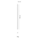 Pencil LED Modulo luminoso grande Grigio scuro Zafferano dimensioni