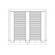 Pergola Ocean 3x3 bianco Bizzotto dimensioni con optional lame frangisole