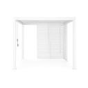 Pergola Ocean 3x3 bianco Bizzotto vista con optional lame frangisole