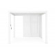 Pergola Ocean 3x3 bianco Bizzotto vista con optional lame frangisole