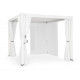 Pergola Ocean 3x3 bianco Bizzotto vista con optional lame frangisole