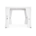 Pergola Ocean 3x3 bianco Bizzotto vista con optional tende ombreggianti