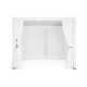 Pergola Ocean 3x3 bianco Bizzotto vista con optional tende ombreggianti