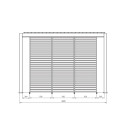 Pergola Ocean 3,6x3,6 natural-antracite Bizzotto dimensioni con optional lame frangisole