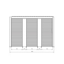 Pergola Ocean 3,6x3,6 natural-antracite Bizzotto dimensioni con optional lame frangisole