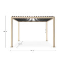 Pergola Ocean 3,6x3,6 natural-antracite Bizzotto dimensioni