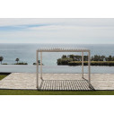 Pergola Ocean 3,6x3,6 rustic-bianco Bizzotto ambientazione