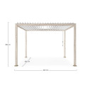 Pergola Ocean 3,6x3,6 rustic-bianco Bizzotto dimensioni