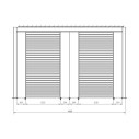 Pergola Ocean 3x4 antracite Bizzotto dimensioni con optional lame frangisole
