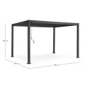 Pergola Ocean 3x4 antracite Bizzotto dimensioni