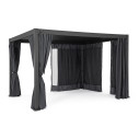 Pergola Ocean 3x4 antracite Bizzotto vista con optional tende