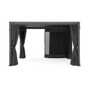 Pergola Ocean 3x4 antracite Bizzotto vista con optional tende