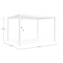 Pergola Ocean 3x4 bianco Bizzotto dimensioni