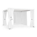 Pergola Ocean 3x4 bianco Bizzotto vista con optional tende