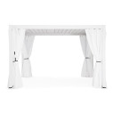Pergola Ocean 3x4 bianco Bizzotto vista con optional tende