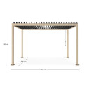 Pergola Ocean 3x4 natural-antracite Bizzotto dimensioni