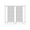 Pergola Ocean 3x4 rustic-bianco Bizzotto dimensioni con optional lame frangisole