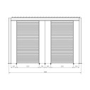 Pergola Ocean 3x4 rustic-bianco Bizzotto dimensioni con optional lame frangisole