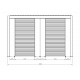 Pergola Ocean 3x4 rustic-bianco Bizzotto dimensioni con optional lame frangisole