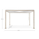 Pergola Ocean 3x4 rustic-bianco Bizzotto dimensioni
