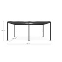 Pergola Ocean 3,6x6 antracite Bizzotto dimensioni