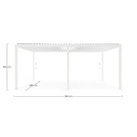 Pergola Ocean 3,6x6 bianco Bizzotto dimensioni