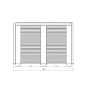 Pergola Ocean 3,6x6 bianco Bizzotto dimensioni con optional lame frangisole
