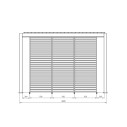 Pergola Ocean 3,6x6 bianco Bizzotto dimensioni con optional lame frangisole